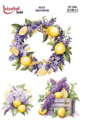Limon Desenli Sulu Transfer Kağıdı ST-849 - Tual Hobi Craft Ist