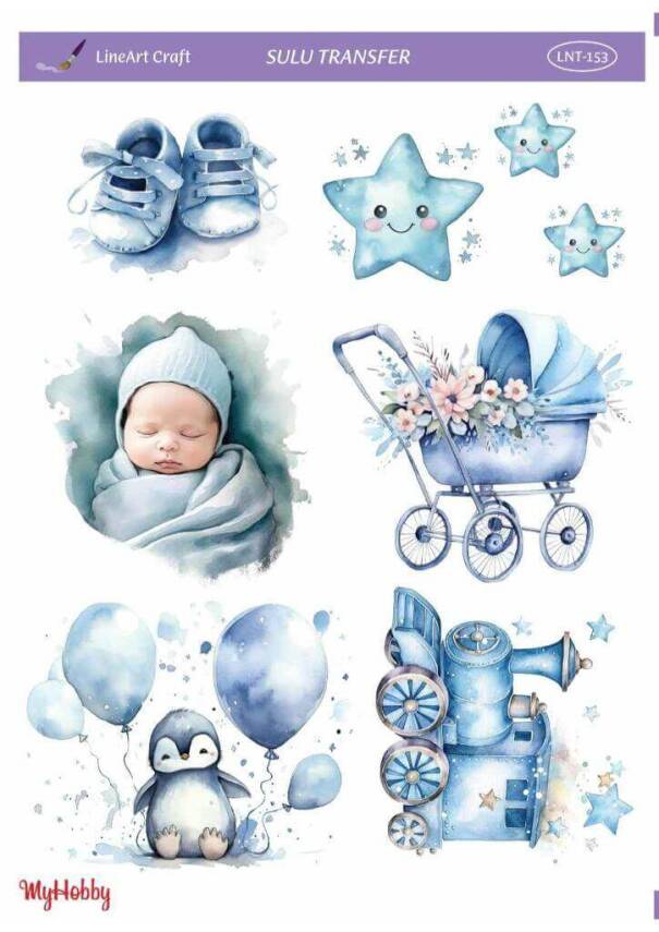 LineArt Bebek Süsü Desenli Sulu Transfer LNT153 - 1