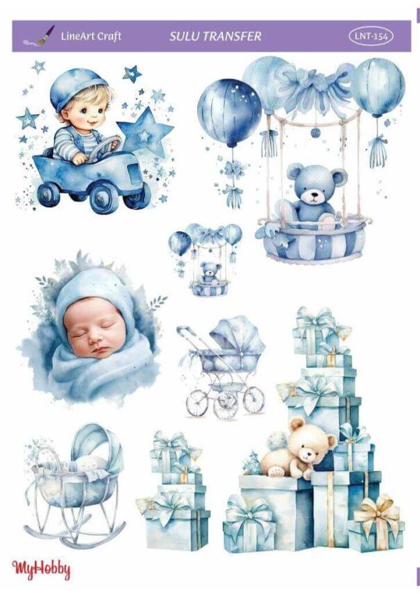 LineArt Bebek Süsü Desenli Sulu Transfer LNT154 - 1