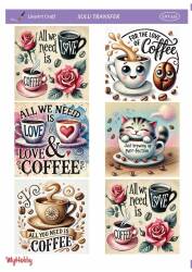 LineArt Çay Kahve Desenli Sulu Transfer LNT416 - Line Art