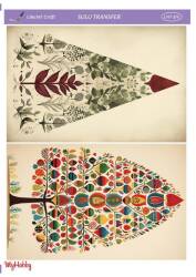 LineArt Çiçek Ağaç Desenli Sulu Transfer LNT370 - Line Art