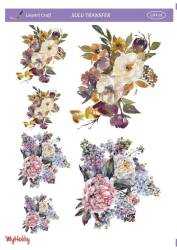 LineArt Çiçek Desenli Sulu Transfer LNT001 - Line Art