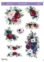 LineArt Çiçek Desenli Sulu Transfer LNT003 - Line Art