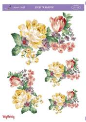 LineArt Çiçek Desenli Sulu Transfer LNT004 - Line Art
