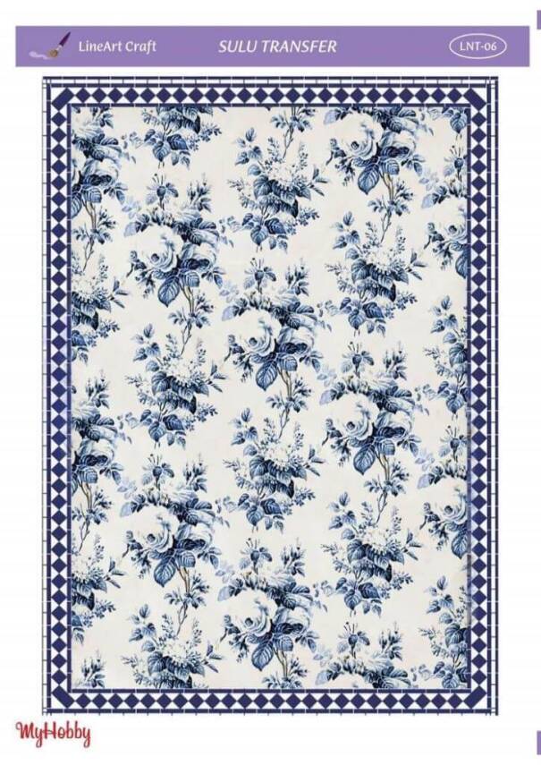 LineArt Çiçek Desenli Sulu Transfer LNT006 - 1