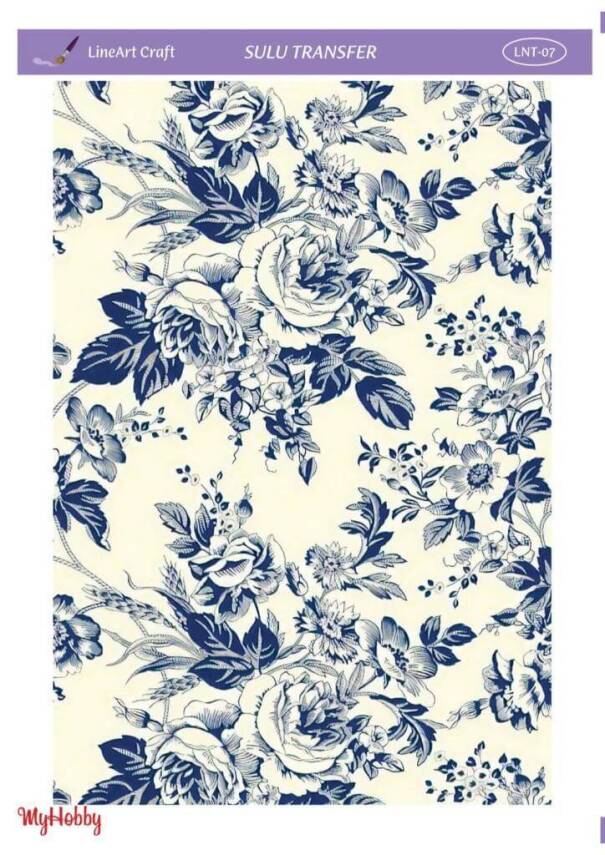 LineArt Çiçek Desenli Sulu Transfer LNT007 - 1