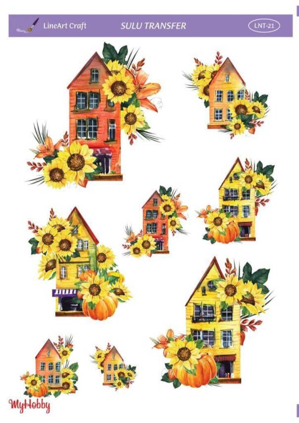 LineArt Çiçek Desenli Sulu Transfer LNT021 - 1