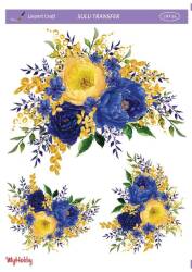 LineArt Çiçek Desenli Sulu Transfer LNT024 - Line Art