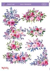 LineArt Çiçek Desenli Sulu Transfer LNT031 - Line Art