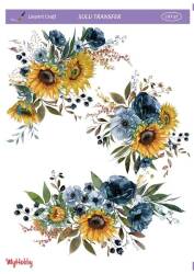 LineArt Çiçek Desenli Sulu Transfer LNT037 - Line Art