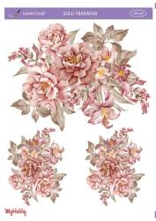 LineArt Çiçek Desenli Sulu Transfer LNT040 - Line Art