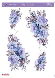 LineArt Çiçek Desenli Sulu Transfer LNT046 - Line Art