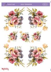 LineArt Çiçek Desenli Sulu Transfer LNT047 - Line Art