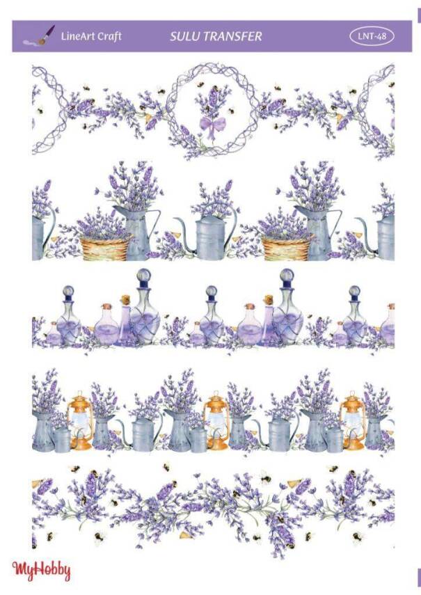 LineArt Çiçek Desenli Sulu Transfer LNT048 - 1