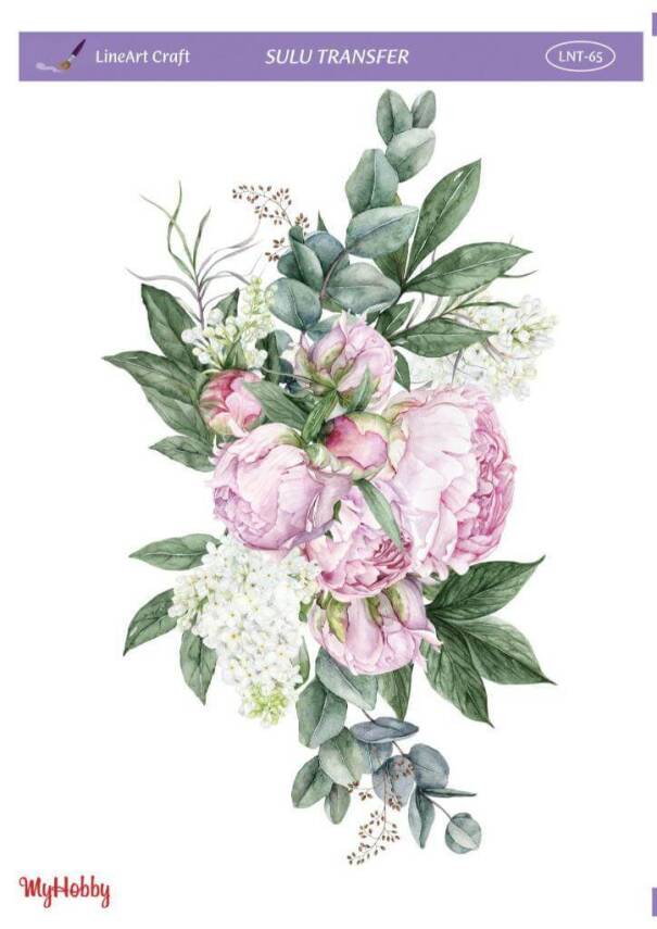 LineArt Çiçek Desenli Sulu Transfer LNT065 - 1