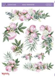 LineArt Çiçek Desenli Sulu Transfer LNT066 - Line Art