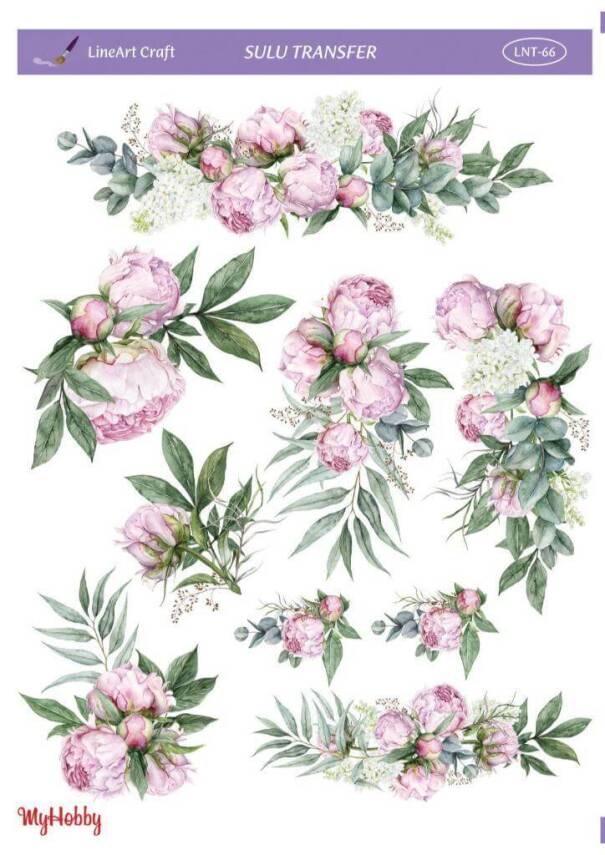 LineArt Çiçek Desenli Sulu Transfer LNT066 - 1