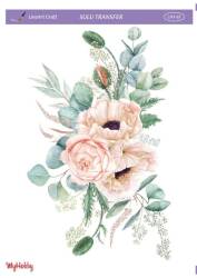 LineArt Çiçek Desenli Sulu Transfer LNT067 - Line Art