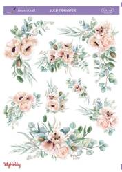 LineArt Çiçek Desenli Sulu Transfer LNT068 - Line Art