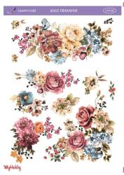 LineArt Çiçek Desenli Sulu Transfer LNT069 - Line Art