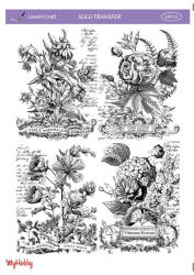 LineArt Çiçek Desenli Sulu Transfer LNT071 - Line Art