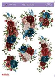 LineArt Çiçek Desenli Sulu Transfer LNT072 - Line Art