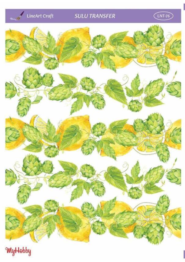 LineArt Çiçek Desenli Sulu Transfer LNT076 - 1