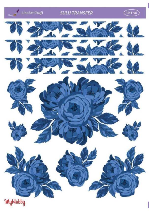 LineArt Çiçek Desenli Sulu Transfer LNT098 - 1