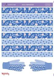 LineArt Çiçek Desenli Sulu Transfer LNT099 - Line Art