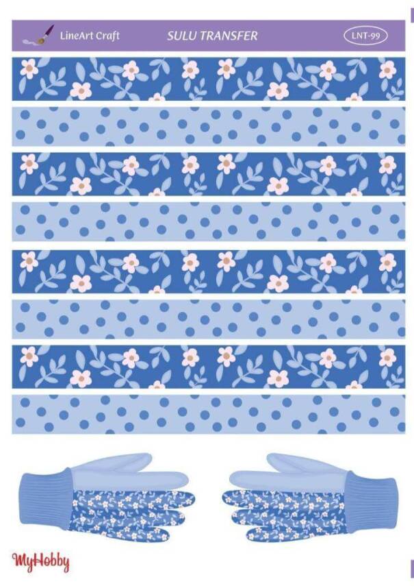 LineArt Çiçek Desenli Sulu Transfer LNT099 - 1