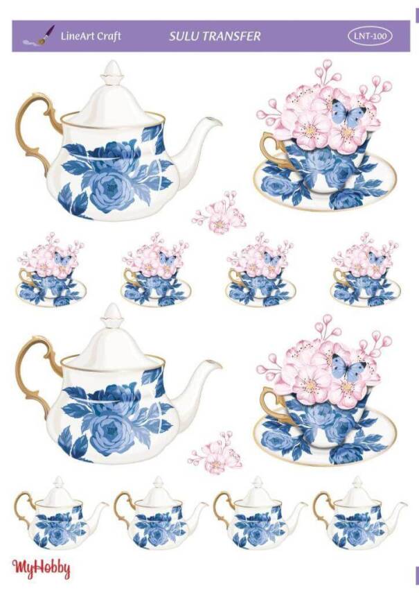 LineArt Çiçek Desenli Sulu Transfer LNT100 - 1