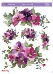 LineArt Çiçek Desenli Sulu Transfer LNT104 - Line Art