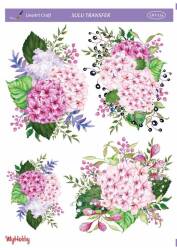 LineArt Çiçek Desenli Sulu Transfer LNT114 - Line Art