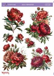 LineArt Çiçek Desenli Sulu Transfer LNT118 - Line Art