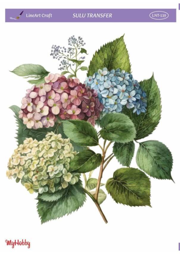 LineArt Çiçek Desenli Sulu Transfer LNT119 - 1