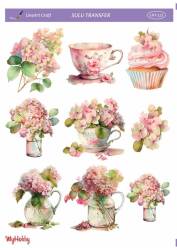 LineArt Çiçek Desenli Sulu Transfer LNT121 - Line Art