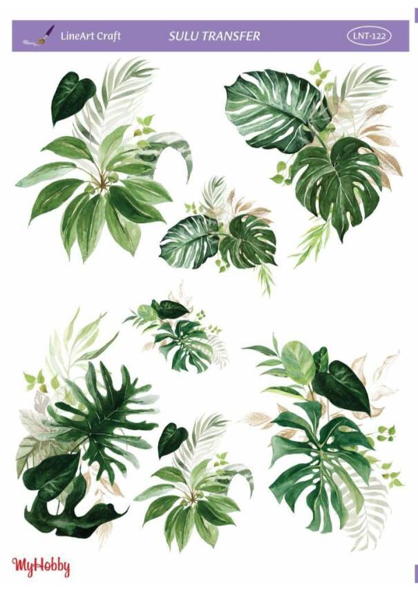 LineArt Çiçek Desenli Sulu Transfer LNT122 - 1