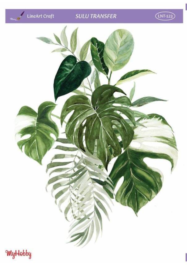 LineArt Çiçek Desenli Sulu Transfer LNT123 - 1