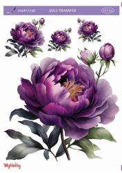 LineArt Çiçek Desenli Sulu Transfer LNT124 - Line Art