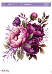 LineArt Çiçek Desenli Sulu Transfer LNT125 - Line Art