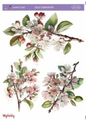 LineArt Çiçek Desenli Sulu Transfer LNT128 - Line Art