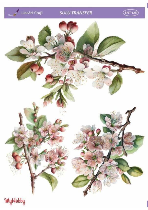 LineArt Çiçek Desenli Sulu Transfer LNT128 - 1