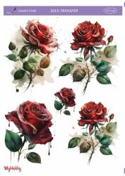 LineArt Çiçek Desenli Sulu Transfer LNT130 - Line Art