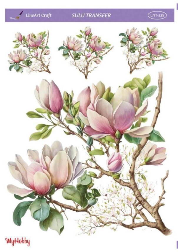 LineArt Çiçek Desenli Sulu Transfer LNT138 - 1