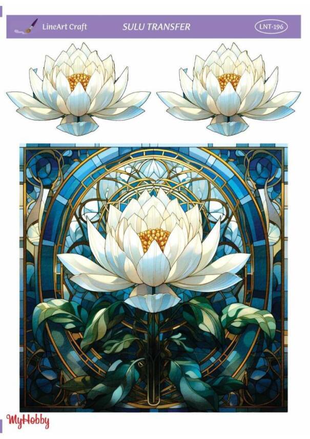 LineArt Çiçek Desenli Sulu Transfer LNT196 - 1