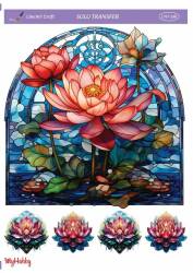 LineArt Çiçek Desenli Sulu Transfer LNT198 - Line Art