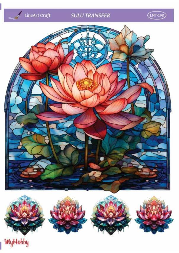 LineArt Çiçek Desenli Sulu Transfer LNT198 - 1