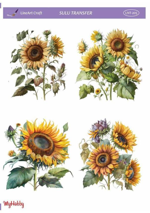 LineArt Çiçek Desenli Sulu Transfer LNT205 - 1