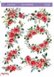 LineArt Çiçek Desenli Sulu Transfer LNT206 - Line Art