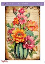 LineArt Çiçek Desenli Sulu Transfer LNT215 - Line Art
